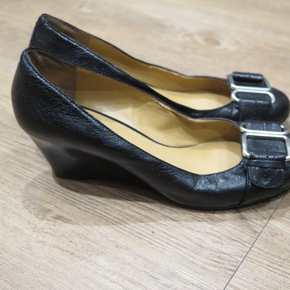 Black Nine West Wedges Size 7.5 - Picture 9 of 10